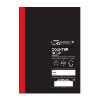 Freedom Counter Books 3 Quire (288 pages) A4 Feint & Margin - Splendit