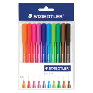 Staedtler Ballpoint Pens Assorted Colours 10s
