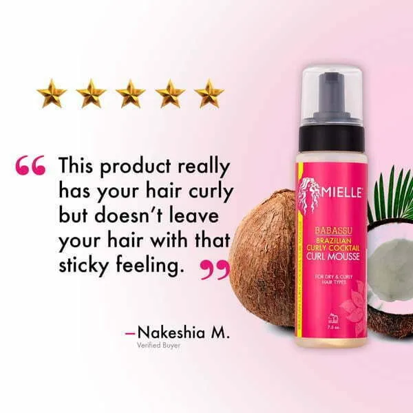 Mielle Brazilian Curly Cocktail Curl Mousse - Image 5