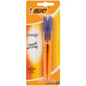 BIC Orange Fine Pens Blue 2 Pack