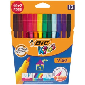 BICKids Visa Felt Pens 12 Pack