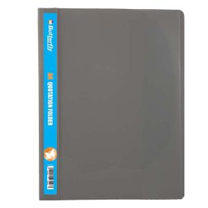 BUTTERFLY QUOTATION FOLDERS - A4 180µm SILVER