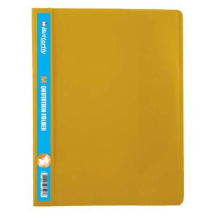 BUTTERFLY QUOTATION FOLDERS - A4 180µm YELLOW