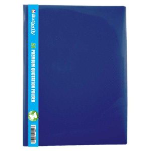 BUTTERFLY PREMIUM QUOTATION FOLDERS - A4 400µm BLUE