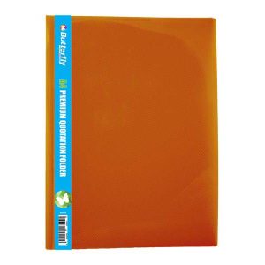 BUTTERFLY PREMIUM QUOTATION FOLDERS - A4 400µm ORANGE