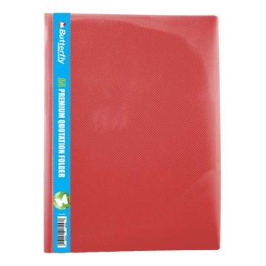 BUTTERFLY PREMIUM QUOTATION FOLDERS - A4 400µm RED
