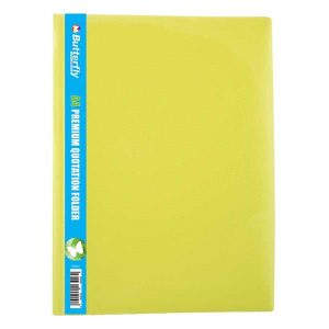 BUTTERFLY PREMIUM QUOTATION FOLDERS - A4 400µm YELLOW