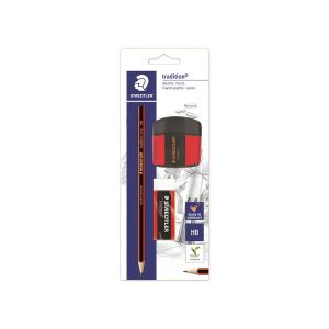 Staedtler Tradition Set - Tradition Pencil & Tub Sharpener & Eraser