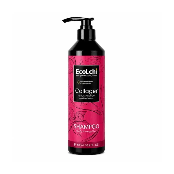 EcoLchi Collagen Shampoo 500ml Sulfate Free Hair Shampoo